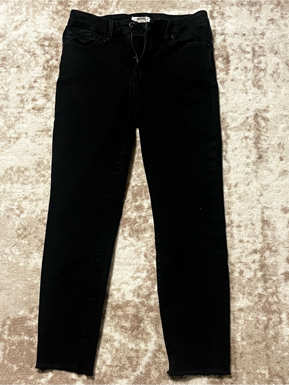 Good American Women's Jeans Size 2 / 26 Black Skinny Stretch Denim